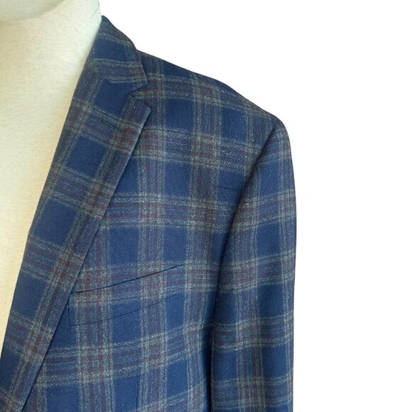 Lauren Ralph Lauren Other - Lauren Ralph Lauren  Men's  Blue Plaid Wool Blend Sports Coat Size 48L